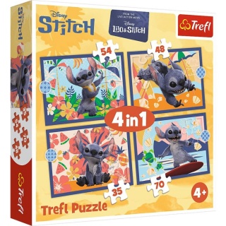 Puzzle 4w1 - Wakacje na Hawajach !!, 4w1, Puzzle