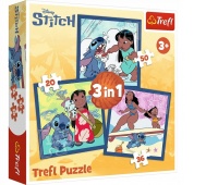 Puzzle 3w1 - Czas ze Stitchem !!, 3w1, Puzzle