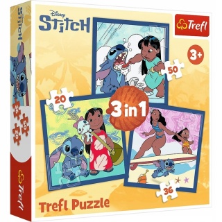 Puzzle 3w1 - Czas ze Stitchem !!, 3w1, Puzzle
