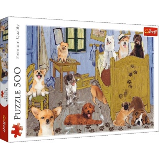 Puzzle 500 - Pokój van Gogha - Psia Rewolucja !!, 500 elementów, Puzzle