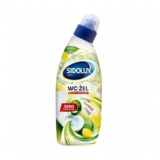 ŻEL DO WC SIDOLUX 750ML.CYTRYNA Z JAŚMINEM, Kostki i płyny do WC, Art. higieniczne i dozowniki