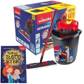 VILEDA ULTRAMAX BOX MOP PŁASKI+WIADRO+KSIĄŻKA, Akcesoria do sprzątania, Art. higieniczne i dozowniki