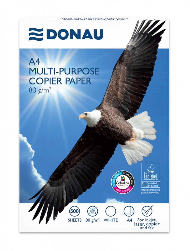 Copier paper DONAU, A4, class C, 80gsm, 500 sheets, Copier paper, Paper and labels