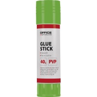 Klej w sztyfcie OFFICE PRODUCTS, PVP, 40g, Kleje, Drobne akcesoria biurowe