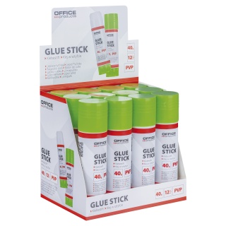 Klej w sztyfcie OFFICE PRODUCTS, PVP, 40g, Kleje, Drobne akcesoria biurowe