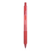 Długopis automatyczny żelowy OFFICE PRODUCTS,  gr. linii 0,25mm, dł. linii 1200m, czerwony, Żelopisy, Artykuły do pisania i korygowania