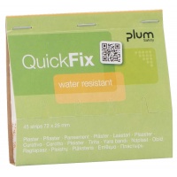Waterproof bandage plasters PLUM QuickFix, refill, 45 pcs, First Aid Kits, Personal protection