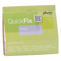 Elastic plasters PLUM QuickFix, refill, 45 pcs, First Aid Kits, Personal protection