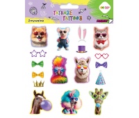 TATUAŻE ZMYWALNE 15x20cm.ANIMALS FUNNY H.COLOR, Naklejki, Art. kreatywne