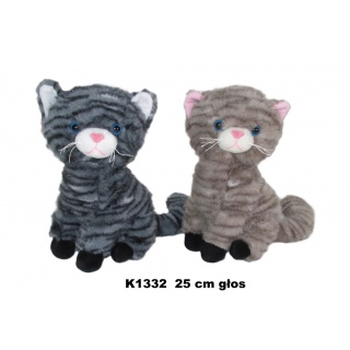 KOT 2 KOL GŁOS 25 CM K1332 171580, Maskotki, Zabawki