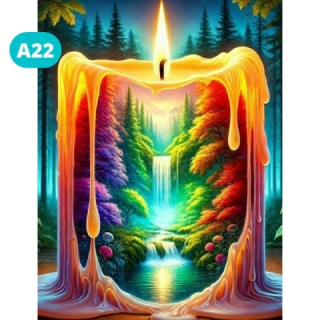 DIAMENTOWA MOZAIKA WIDOK WODOSPADU W ŚWIECY, Zestawy kreatywne, Art. kreatywne