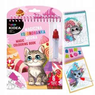 MAGICZNA WIELOR.KOLOROWANKA WODNA P KIDEA KOTKI, Kolorowanki, Książeczki