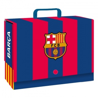 TECZKA Z RĄCZKĄ FC BARCELONA XL 9cm, Teczki przestrzenne, Organizacja dokumentów