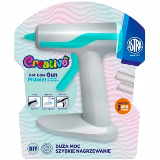 Pistolet do kleju na gorąco Creativo 30W + 2 kleje, Pozostałe, Galanteria biurowa