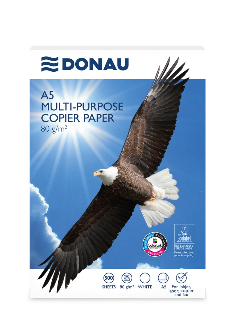 Copier paper DONAU, A5, class C, 80gsm, 500 sheets, Copier paper, Paper and labels