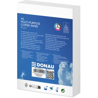Papier ksero DONAU, A5, klasa C, 80gsm, 500 ark., Papier do kopiarek, Papier i etykiety