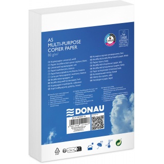 Papier ksero DONAU, A5, klasa C, 80gsm, 500 ark., Papier do kopiarek, Papier i etykiety