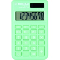 Kalkulator kieszonkowy DONAU TECH, 8-cyfr. wyświetlacz, wym. 97x60x10 mm, jasnozielony, Kalkulatory, Urządzenia i maszyny biurowe