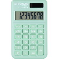 Kalkulator kieszonkowy DONAU TECH, 8-cyfr. wyświetlacz, wym. 97x60x10 mm, jasnozielony, Kalkulatory, Urządzenia i maszyny biurowe