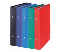 DONAU Ring Binder, PP, A5/2R/20mm, color mix