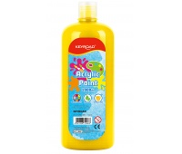 Farba akrylowa KEYROAD, 1000ml, butelka, żółta, Plastyka, Artykuły szkolne