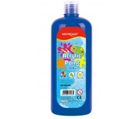 Farba akrylowa KEYROAD, 1000ml, butelka, niebieska, Plastyka, Artykuły szkolne