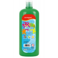 Farba akrylowa KEYROAD, 1000ml, butelka, zielona, Plastyka, Artykuły szkolne