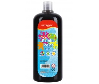 Farba akrylowa KEYROAD, 1000ml, butelka, czarna, Plastyka, Artykuły szkolne