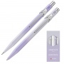 Pen set 849 and pencil 844 Caran d’Ache Blue Lagoon, in case, lilac-grey