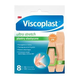 Plastry VISCOPLAST Ultra Stretch, elastyczne, 2 rozmiary, 8 szt., kopertka, Plastry, apteczki, Artykuły higieniczne i dozowniki