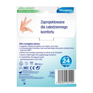 Plastry VISCOPLAST Ultra Stretch, elastyczne, 2 rozmiary, 8 szt., kopertka, Plastry, apteczki, Artykuły higieniczne i dozowniki