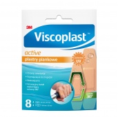 Plastry VISCOPLAST Active, piankowe, 2 rozmiary, 8 szt., kopertka, Plastry, apteczki, Artykuły higieniczne i dozowniki