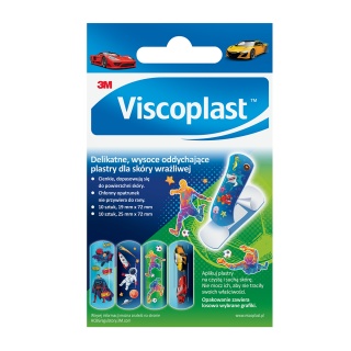 Plastry dziecięce VISCOPLAST Cool, 2 rozmiary, 20 szt., pudełko, Plastry, apteczki, Artykuły higieniczne i dozowniki