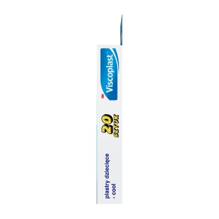 Plastry dziecięce VISCOPLAST Cool, 2 rozmiary, 20 szt., pudełko, Plastry, apteczki, Artykuły higieniczne i dozowniki