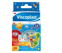 Plastry dziecięce VISCOPLAST Zwierzęta, 72x25mm, 20 szt., pudełko, Plastry, apteczki, Artykuły higieniczne i dozowniki