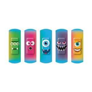 Plastry dziecięce VISCOPLAST Monsters, 2 rozmiary, 20 szt., pudełko, Plastry, apteczki, Artykuły higieniczne i dozowniki