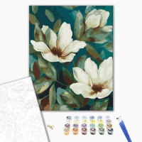 Malowanie po numerach BRUSHME, 40x50 cm, delikatność kwiatów, 1 szt., w pudełku, Produkty kreatywne, Artykuły szkolne