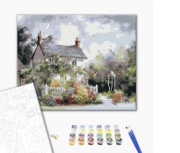 Paint by numbers BRUSHME, 40x50 cm, cozy suburb, 1 pc, in a box