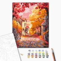 Malowanie po numerach BRUSHME, 40x50 cm, jesienny zachód słońca, 1 szt., w pudełku, Produkty kreatywne, Artykuły szkolne