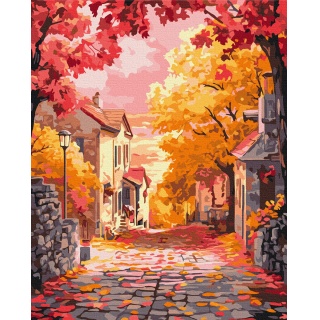 Malowanie po numerach BRUSHME, 40x50 cm, jesienny zachód słońca, 1 szt., w pudełku, Produkty kreatywne, Artykuły szkolne