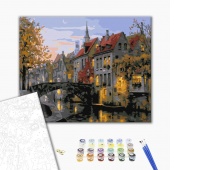 Paint by numbers BRUSHME, 40x50 cm, twilight in the city, 1 pc, in a box