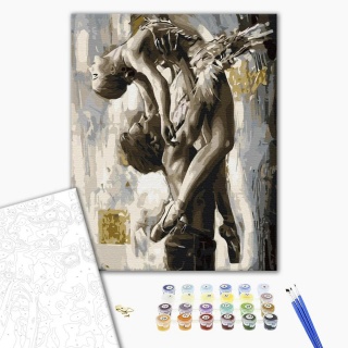 Malowanie po numerach BRUSHME, 40x50 cm, elegancki taniec, 1 szt., w pudełku, Produkty kreatywne, Artykuły szkolne
