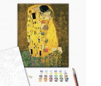 Malowanie po numerach BRUSHME, 40x50 cm, Pocałunek Gustav Klimt, 1 szt., w pudełku, Produkty kreatywne, Artykuły szkolne