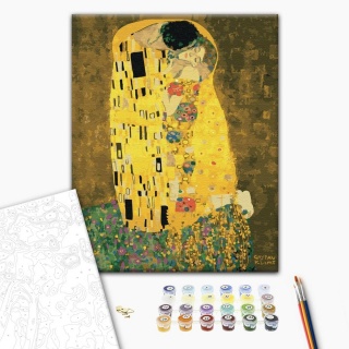 Malowanie po numerach BRUSHME, 40x50 cm, Pocałunek Gustav Klimt, 1 szt., w pudełku, Produkty kreatywne, Artykuły szkolne