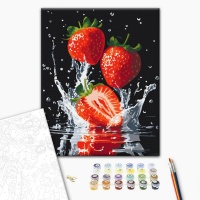 Paint by numbers BRUSHME, 40x50 cm, juicy strawberries, 1 pc, in a box