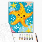 Malowanie po numerach BRUSHME, 30x40 cm, kids, rozgwiazda, 1 szt., Produkty kreatywne, Artykuły szkolne