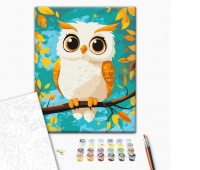 Malowanie po numerach BRUSHME, 30x40 cm, kids, sowa, 1 szt., Produkty kreatywne, Artykuły szkolne