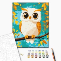 Malowanie po numerach BRUSHME, 30x40 cm, kids, sowa, 1 szt., Produkty kreatywne, Artykuły szkolne