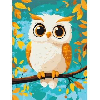 Malowanie po numerach BRUSHME, 30x40 cm, kids, sowa, 1 szt., Produkty kreatywne, Artykuły szkolne