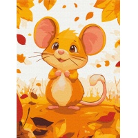 Malowanie po numerach BRUSHME, 30x40 cm, kids, myszka, 1 szt., Produkty kreatywne, Artykuły szkolne